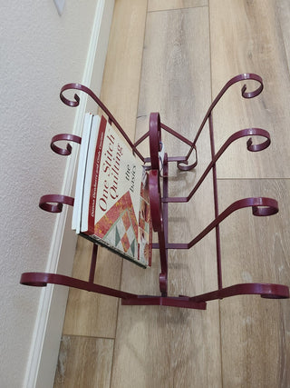 SALE!! "Refreshed" Maroon Metal Magazine Rack RCD