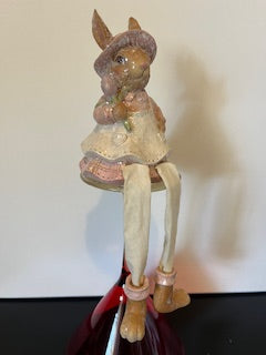 #2971 Shelf Sitter Bunny with Tulip