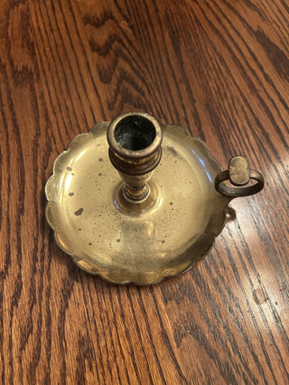Vintage Brass Candle Holder, 5" x 3"   MTS|71592