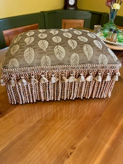 #3011 Upholstery & Tassel Foot Stool