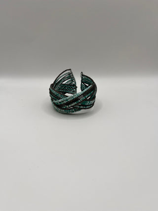 #3191 Bohemian Style Seed Bead Cuff Bracelet