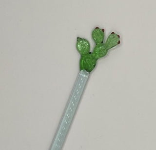 #3219 Cactus Glass Stir Stick