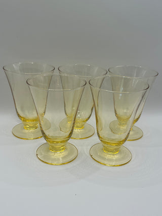 #3255 Fostoria Topaz Stemware - 5 Set