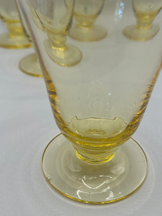 #3255 Fostoria Topaz Stemware - 5 Set