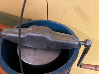 #3257 Antique Hand-Crank Ice Cream Freezer
