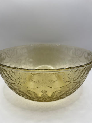 #3258 Madrid Amber Depression Salad Bowl FLAWED