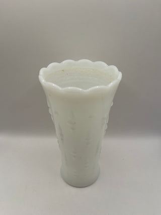#3264 Teardrop & Pearl Milk Glass Vase