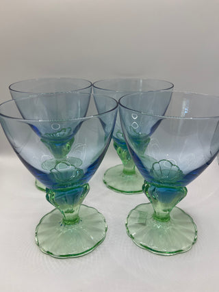 #3278 Vintage Bormioli Rocco "Bahia" 4-set