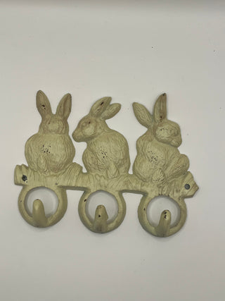 #3310 Cast Iron Bunny Wall Rack