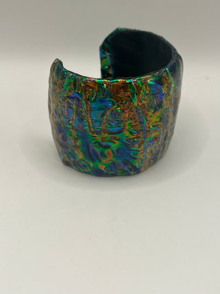 #3322 Iridescent Open Cuff Bracelet