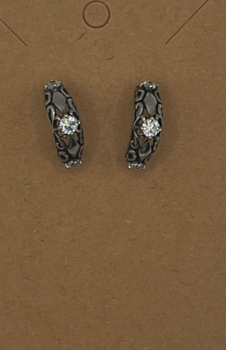 #3326 Vintage-style Filigree Hoop Earrings