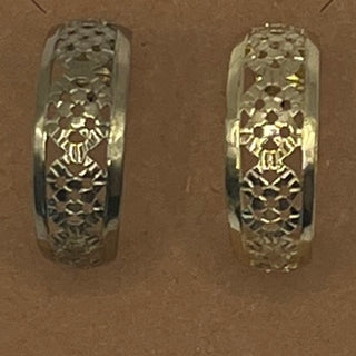 #3328 Vintage Gold-tone Hoop Earrings