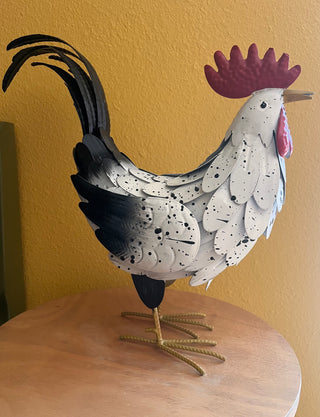 #3331 Rustic Black & White Rooster
