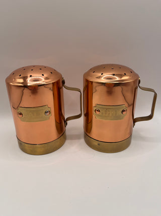 #3354  Copper & Brass Salt & Pepper Shakers