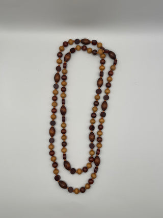 #3356 Wooden Bead Necklace - 23"L