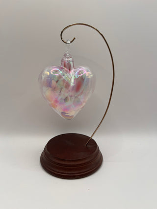#3403 Hand-Blown Heart & Stand