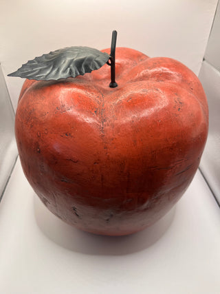 #3405 Giant Red Rustic Apple Sculpture