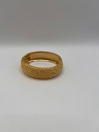 #3412 Gold-tone Textured Cuff Bracelet