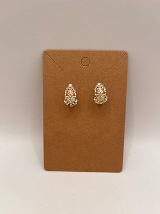 #3413 Black Hills Gold Half Hoop Post Earrings