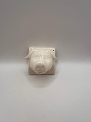 #3425 Ceramic Pig Towel/Apron Holder