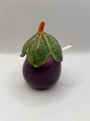#3461 Eggplant Jam Jar with Spoon