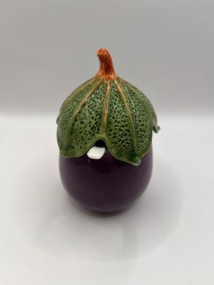 #3461 Eggplant Jam Jar with Spoon