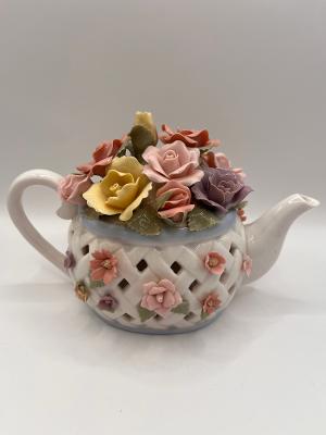 #3462 Rose Teapot Music Box