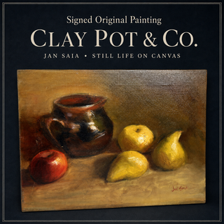 Still Life "Clay Pot & Co." by Jan Saia (original art)
