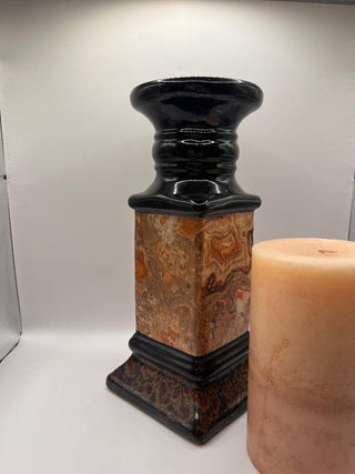 #3485 Pillar Candleholder with Candle