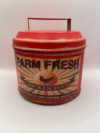 #3487 Rustic Metal Farmhouse Canister