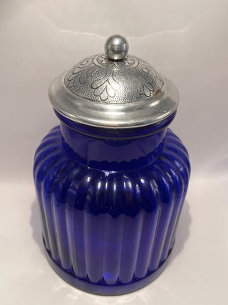 #3510 Cobalt Blue Glass Apothecary Canister Jar