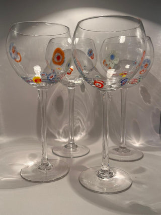 #3514 Noble Excellence "Flower Power" Stemware 4-set
