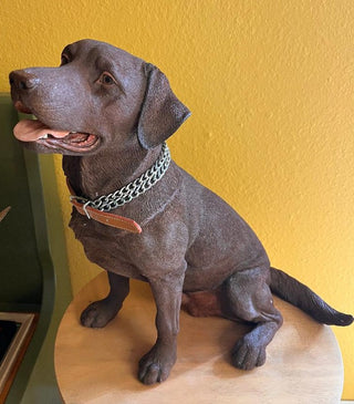 #3529 Chocolate Labrador Retriever Sculpture