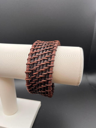 #3531 Woven Rattan Cuff Bracelet