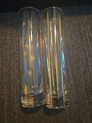 RM826-Golden Decal Champagne Glass