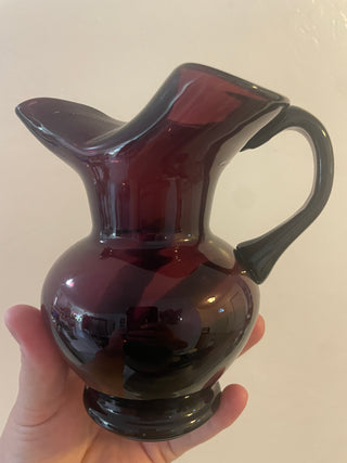 Purple Art Glass Pitcher