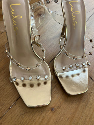 Lulus Gold Spike heels size 7|92068