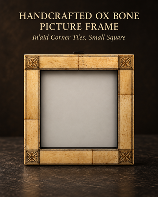 Handcrafted Ox Bone Picture Frame (4.75" x 4.75")