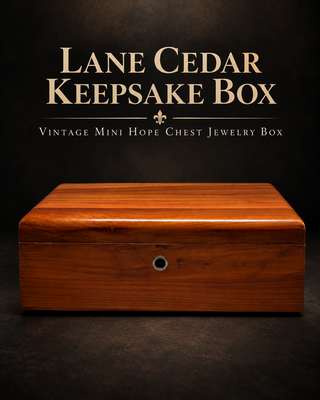 Vintage 1960s Lane Mini Cedar Chest Redlicks 17 Reasons Why Box " NO KEY