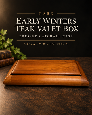 Rare Vintage Early Winters Teak Valet Box Circa 1970's to 1980's