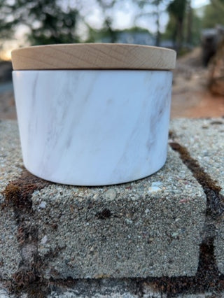 Threshold Marble/Wood Salt Cellar Beechwood Lid
