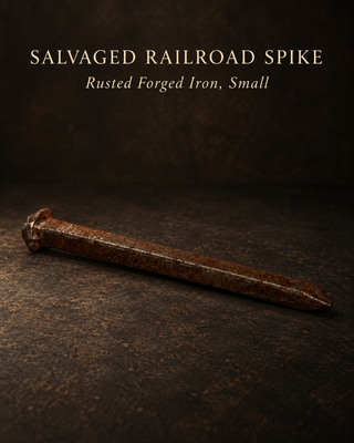 6.5" Hand-Forged Square Cut Iron Spike | Vintage Timber & Railroad Fastener