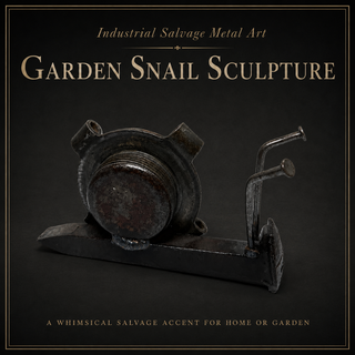 Industrial Salvage Metal Snail Art – 6.5" x 4"