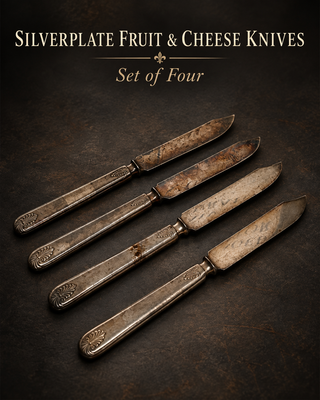 4 Vintage 1847 Rogers Bros Silver Plate Fruit & Cheese Knives 6.5"