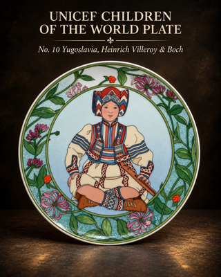 Villeroy & Boch Heinrich UNICEF Children of the World Plate No. 10 Yugoslavia NIB