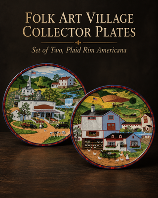 Set of 2 Charles Wysocki Peppercricket Grove Collector Plates