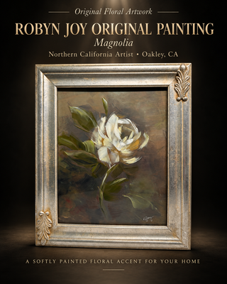 Original Painting "Magnolia" by Robyn Joy Ornate Wood Frame