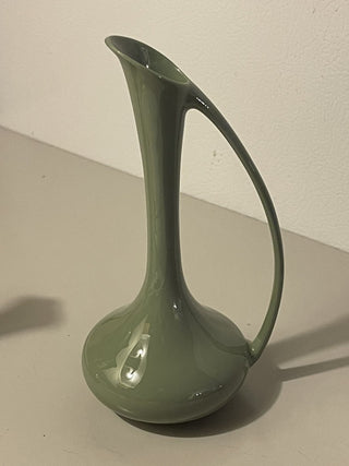 6"  Vtg Ceramic Green Ewer Vase, Each--SP MTS