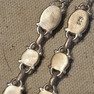.925 14 stone turquoise lariat 18 in  necklace|90135