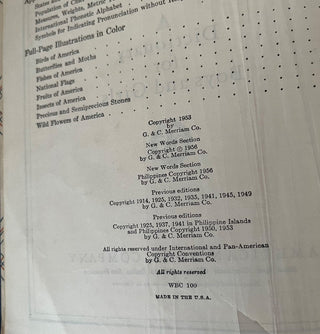 VINTAGE BOYS & GIRLS DICTIONARY 1956 WEAR ON COVER & BACK (KJS) RCD